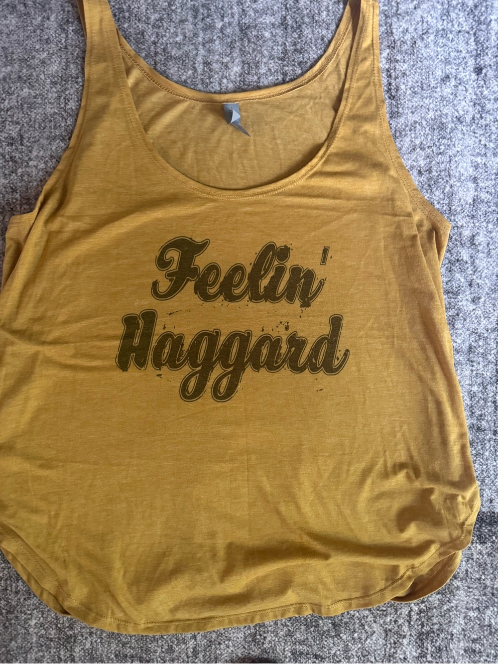 next Mustard Yellow Graphic Tank Top